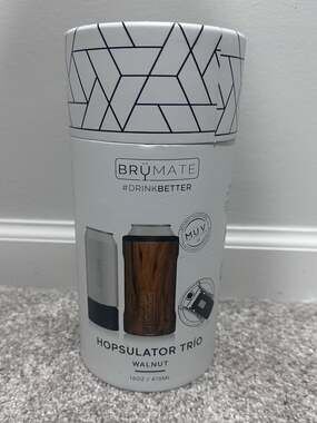 BrüMate Hopsulator Trío MÜV 3-in-1 Insulated Can Cooler - Walnut 16oz